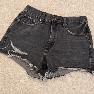 Pistola Charcoal Distressed Jean Shorts